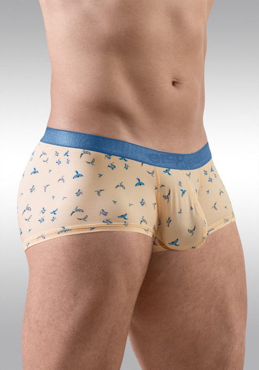 ErgoWear Boxer SLK SE Trunks Micro - Mesh 3D Pouch in Peach Birds 1774 1071