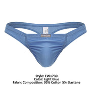 ErgoWear Cotton Thong FEEL GR8 Pouch Lightweight Thongs Light Blue 1730 1218