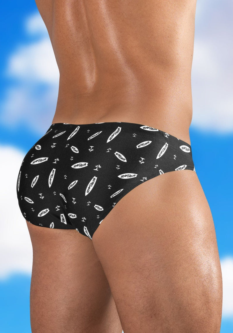 ErgoWear FEEL SW Swim Briefs Roomy Pouch Bikini - Cut in Black - Surfboard 17633