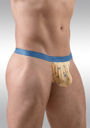 ErgoWear G - String SLK SE Thong With 3D - Pouch in Soft Peach Birds 1772 1141
