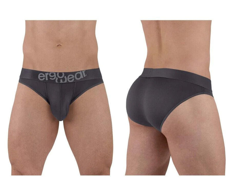 ErgoWear HIP Bikini Brief Stretchy Low - Rise Briefs Seamed Pouch Shark Gray 14943