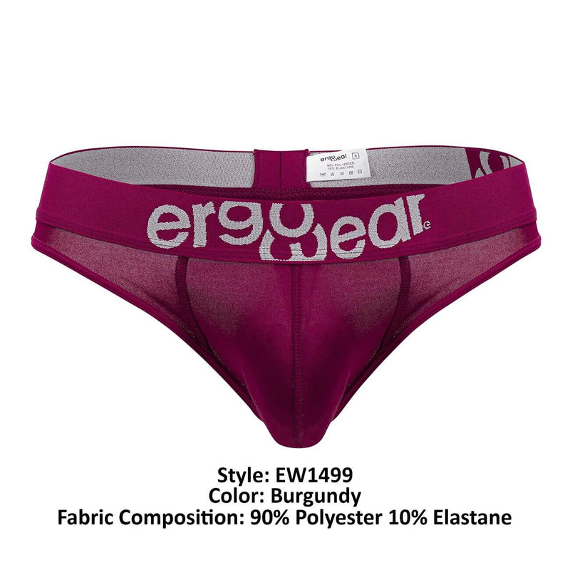 ErgoWear HIP Thong Stretchy Quick - Dry Soft MicroFibre Thongs in Plum Red 14998