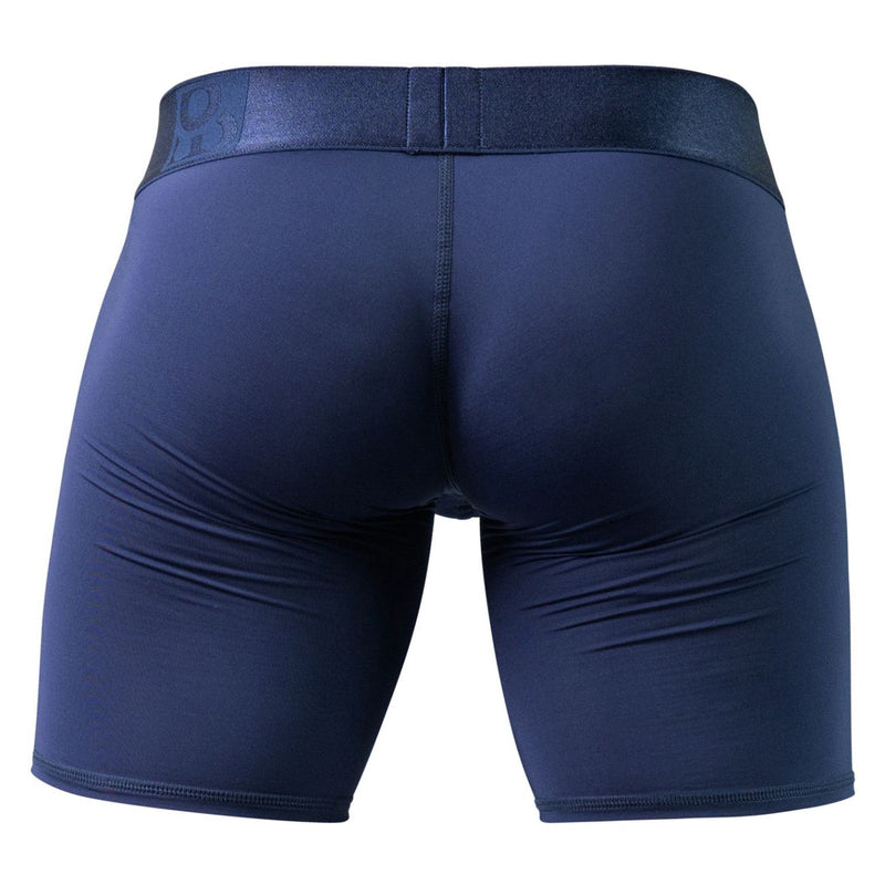ErgoWear Long Boxer Briefs MAX Bold Mid - Cut Stretchy Blue Navy 1741 25