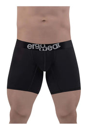 ErgoWear Long Boxer Briefs MAX Cotton Full Coverage Mid - Cut Black 1485 954