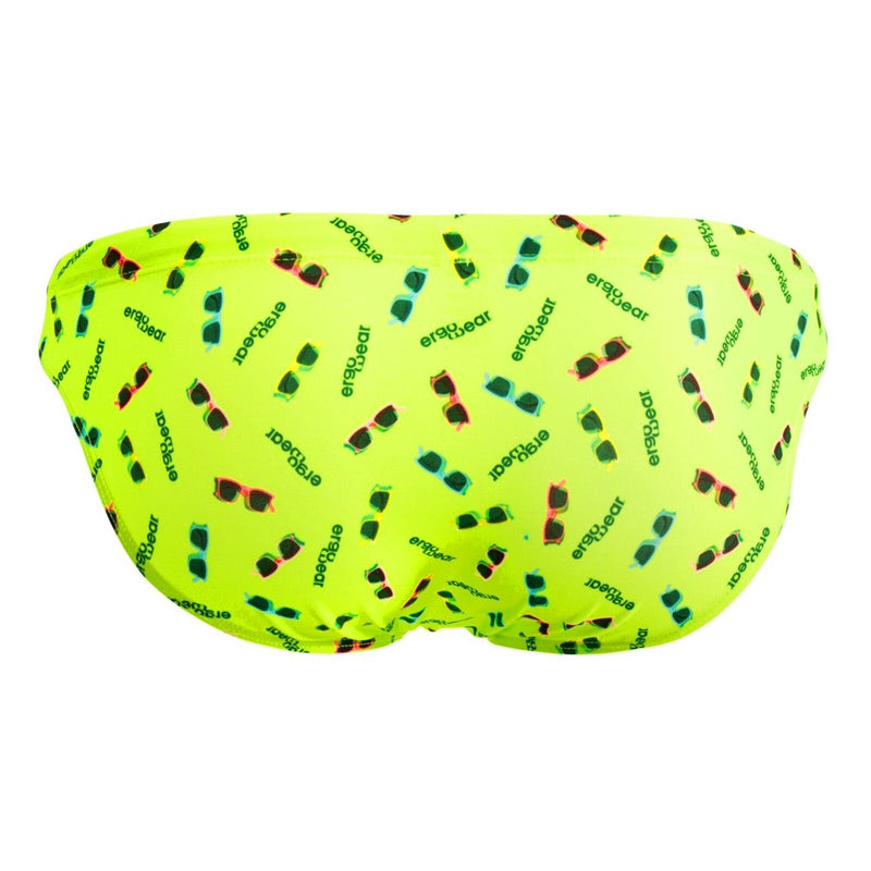 ErgoWear Low Rise Swim Briefs X4D SW Bikini - Cut Swimwear Yellow/Sunglasses 17656