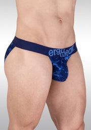 ErgoWear MAX SE Bikini Brief 3D Nose Shaped Pouch Micro Mesh Camo - Blue 1719 1323