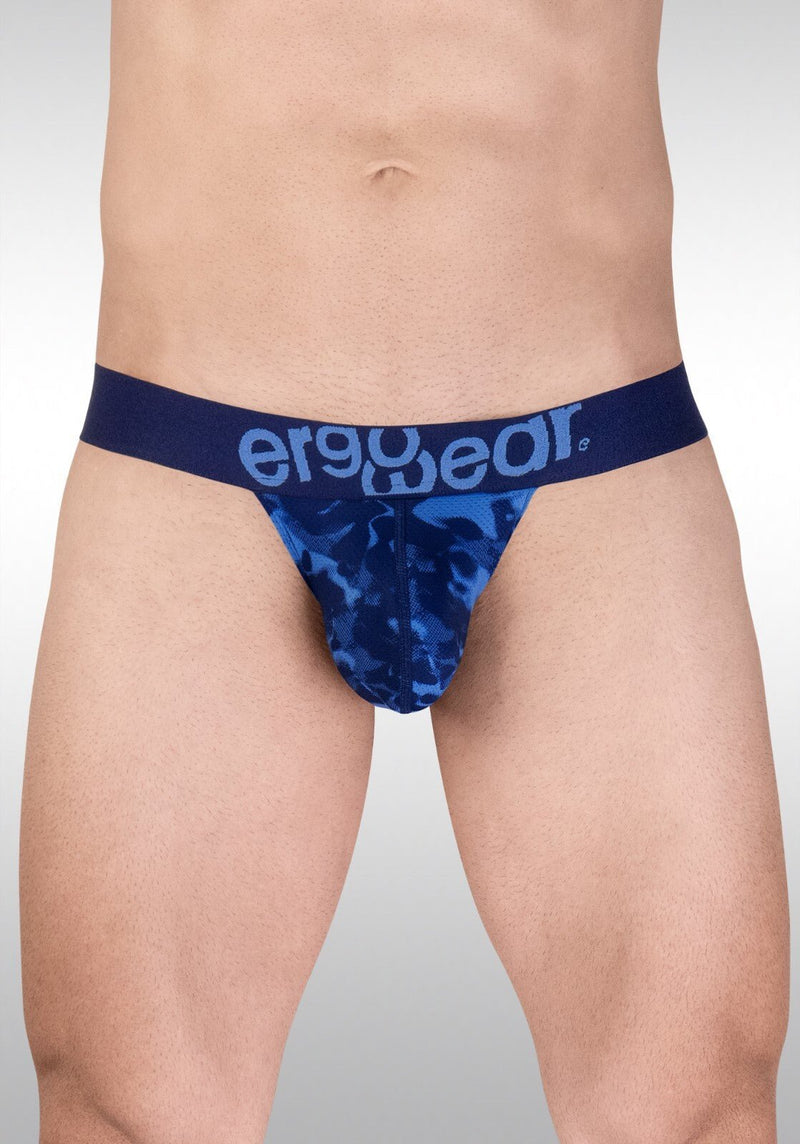 ErgoWear MAX SE Bikini Brief 3D Nose Shaped Pouch Micro Mesh Camo - Blue 1719 1322