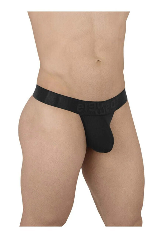 ErgoWear MAX XX G - String Elastic Stretchy Waistband Black Low - Rise Thong 16171