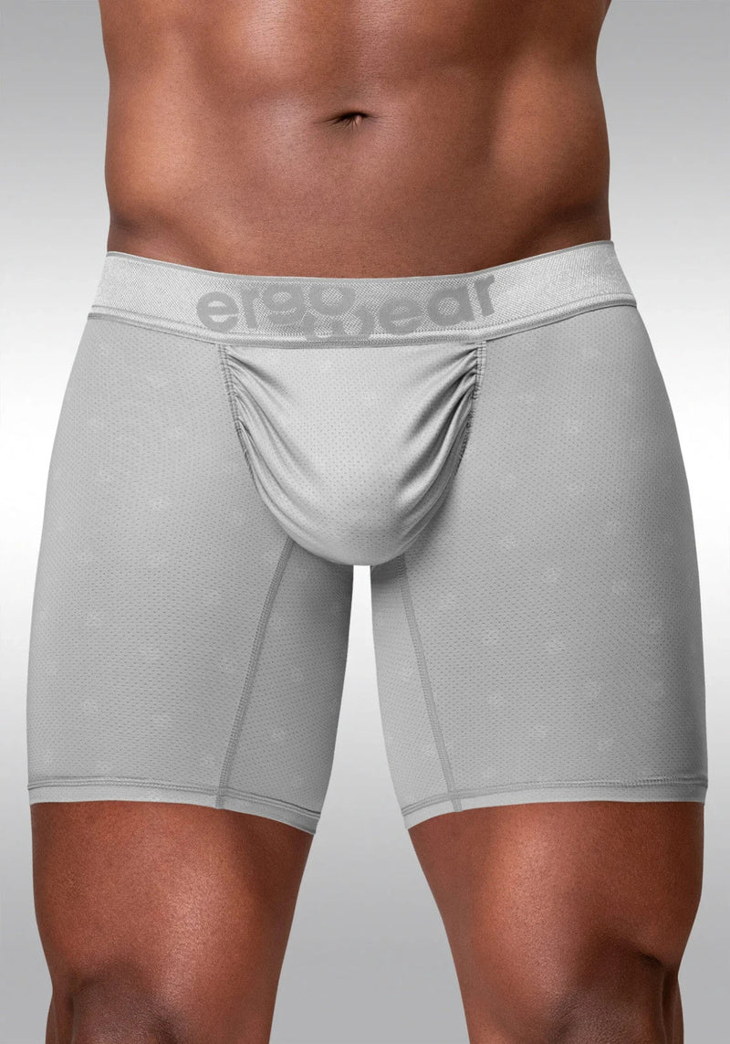 ErgoWear Micro Mesh Boxer Briefs FEEL SE Mid - Cut Long Boxer in Silver 1761 1101