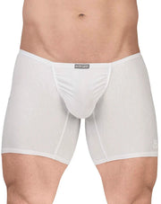 ErgoWear MidCut Cotton Long Boxer Briefs FEEL GR8 in White 1737 1242