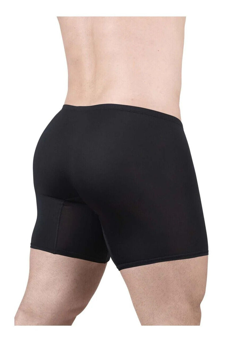 ErgoWear MidCut X4D Long Boxer Briefs 3D Seamed Pouch in Black 17022