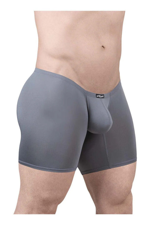 ErgoWear MidCut X4D Long Boxer Briefs 3D Seamed Pouch in Gray 17061