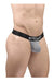 ErgoWear Thong MAX Flow 3D Pouch Micro - Perforated Mens String Gray 16823