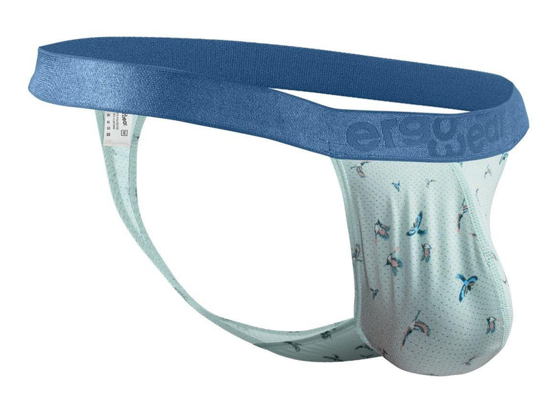 ErgoWear Thong SLK SE G - String 3D - Pouch in Soft Blue Frost Birds 1776 1145