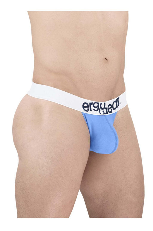ErgoWear Thongs MAX Cotton Lightweight Men Thong in Light Blue 17112