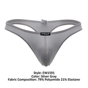ErgoWear Thongs X4D Soft Microfibre Silver Gray Thong 1591 947