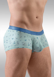 ErgoWear Trunks SLK SE Micro - Mesh Boxer in Blue Frost Birds 1778 1073
