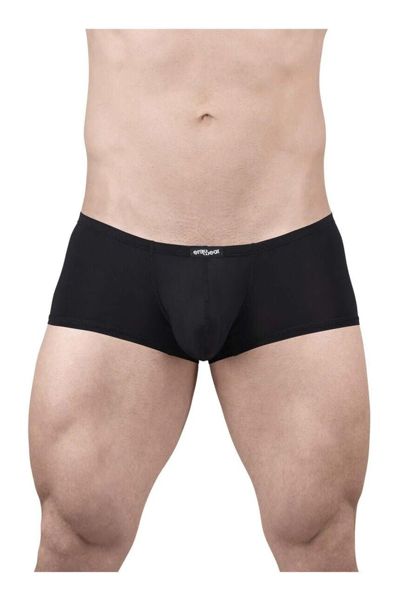 ErgoWear X4D Mini Boxer Trunks 3D - Seamed Pouch in Black 17017