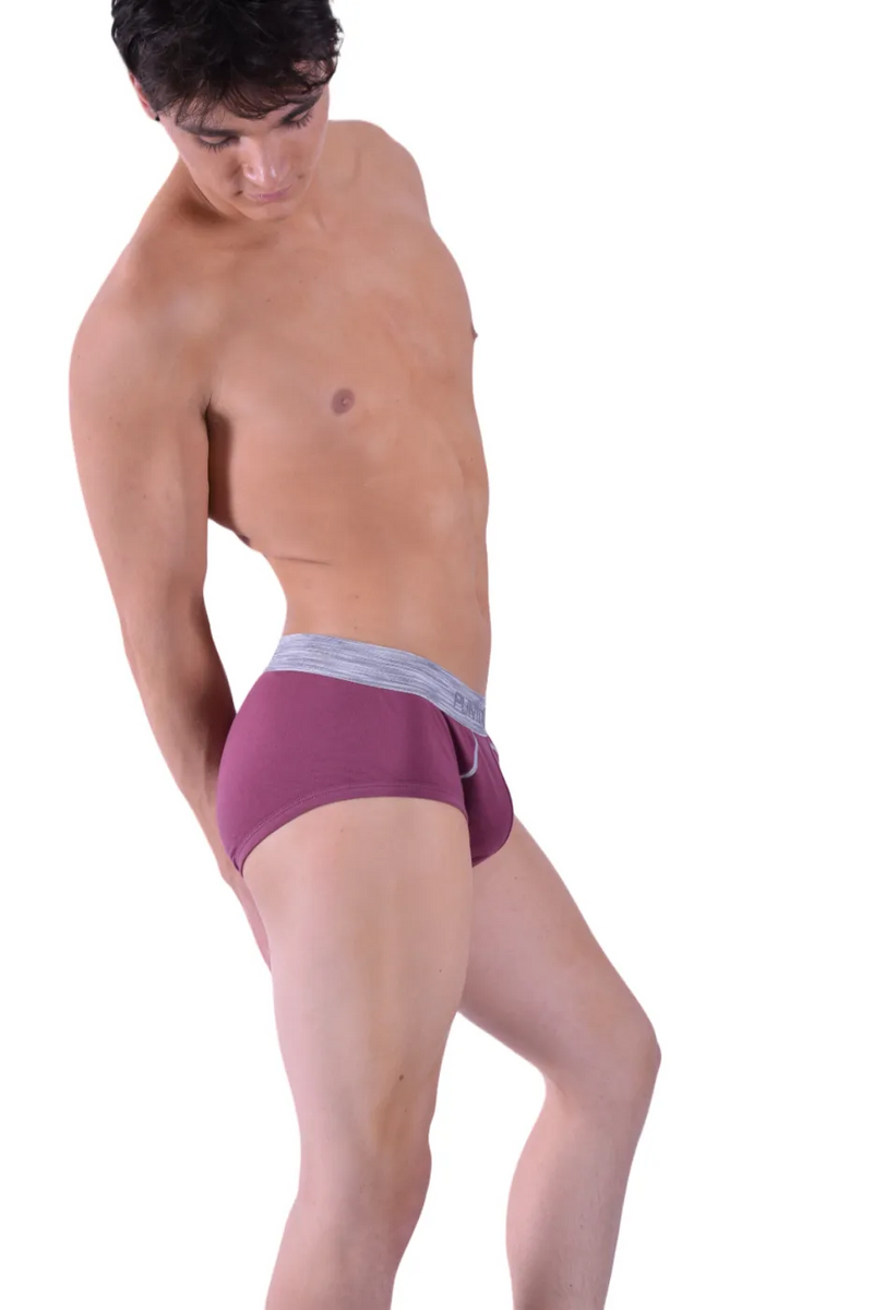 Punto Blanco Brief Sporty Slip Cotton Comfy Slip Burgundy 3420 21