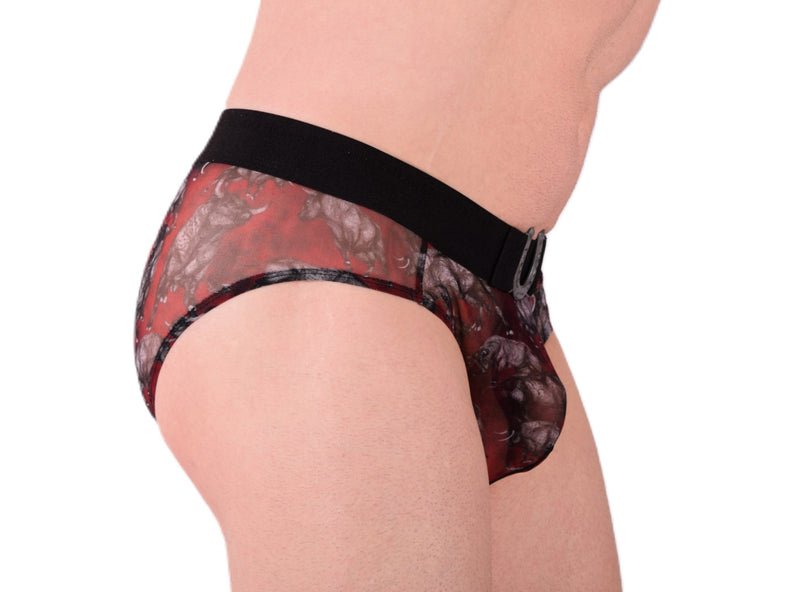 Gregg Homme Brief Charger Mesh Slip See Trough Horseshoe 133003 13010