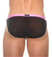 Gregg Homme Briefs SLINGSHOT With Detachable Clips Sheer Brief Black 200203 G593