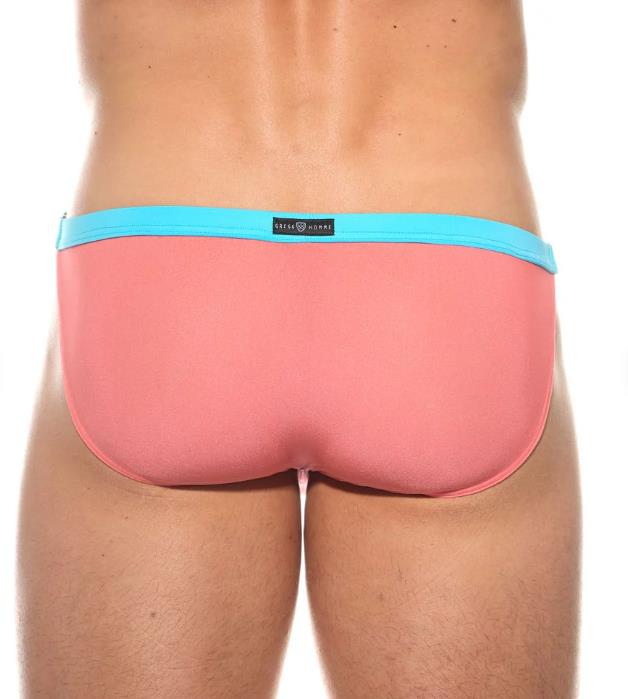 Gregg Homme Briefs SLINGSHOT With Detachable Clips Sheer Coral Brief 200203 G594