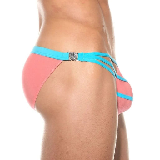 Gregg Homme Briefs SLINGSHOT With Detachable Clips Sheer Coral Brief 200203 G592