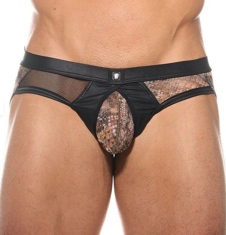Gregg Homme Cobra Print Jockstrap With Maximiser Pouch Sheer Side 201034 G1421