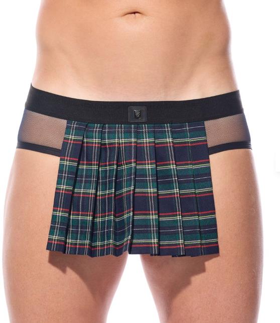 Gregg Homme Kilt Brief Combo Open Pouch KINKILT Soft Mesh Navy Briefs 210503 GT44