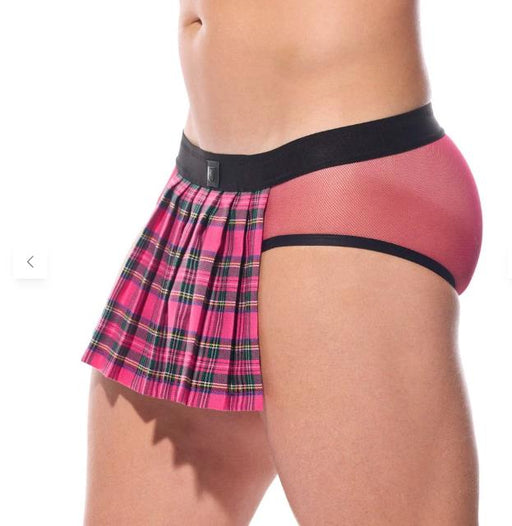 Gregg Homme Kilt Brief Combo Open Pouch KINKILT Soft Mesh Pink Briefs 210503 GT41