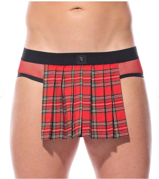 Gregg Homme Kilt Brief Combo Open Pouch KINKILT Soft Red Mesh Briefs 210503 GT42