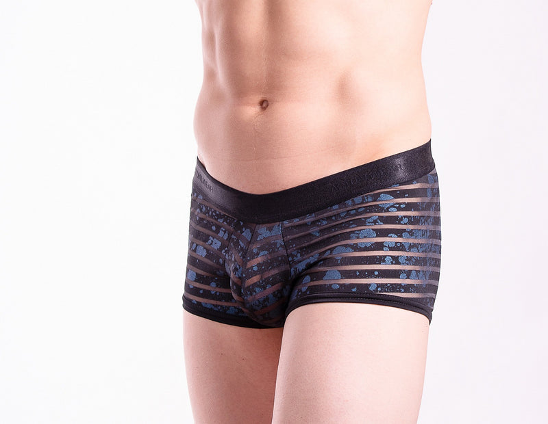 Gregg Homme 3G Luxury See through Boxer Short Black Blue 2095 15