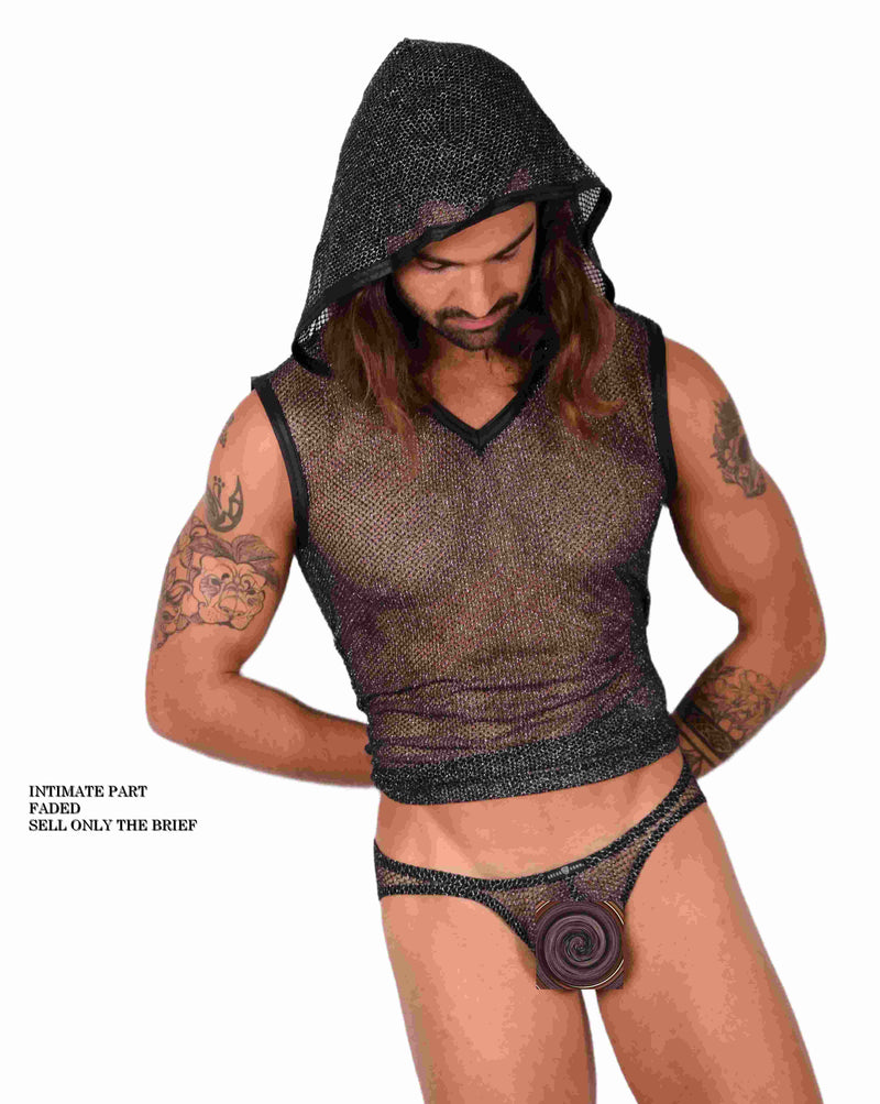 Medium Gregg homme Mesh Silver Brief MX22 100127