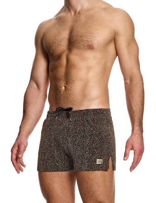 Knitted Shorts MODUS VIVENDI Crackled Slim Fit Retro - Shorts Yarns Brown 25361 B93 - SexyMenUnderwear.com