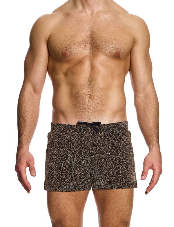 Knitted Shorts MODUS VIVENDI Crackled Slim Fit Retro - Shorts Yarns Brown 25361 B933