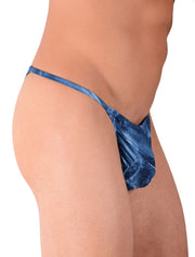Large SKINZ Tanning Thong Blue print 2159 30" 32" 1