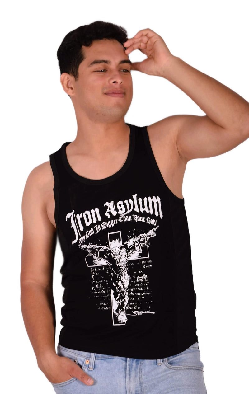 LARGE SMU Gym King Tank top Black and White 33739 MX166