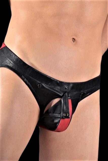 Large SMU Leather KIT Brief Harness Black Red 34150 MX216