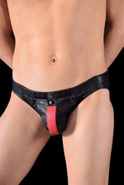 Large SMU Leather KIT Brief Harness Black Red 34150 MX219