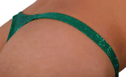 LARGE SMU Sensual Detachable Thong Glitter Green 33500 MX136