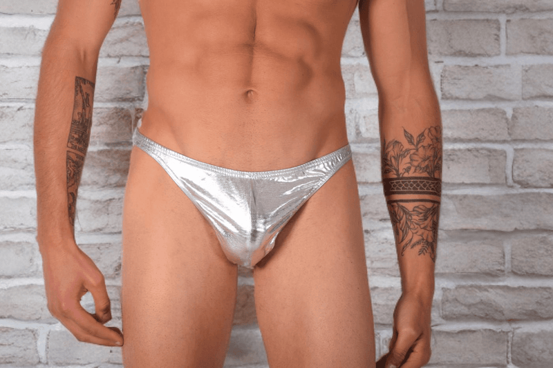 Medium Lagos Silver Swim Party Thong 33943 MX181