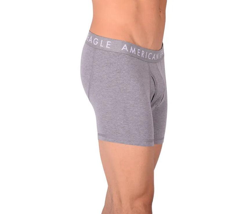 Medium Long Boxer American Eagle Fly Front Boxer Brief Grey AE13