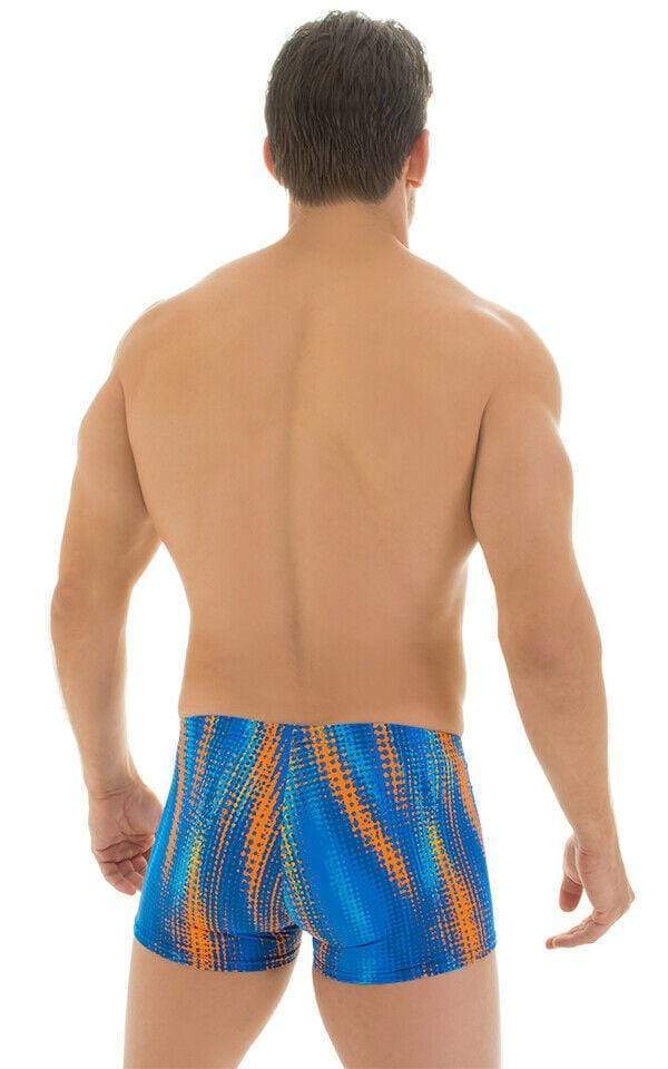 MEDIUM Skinz Swimsuits Square Cut Seamless Swimwear Trunk Low Cut Boxer 8172 23