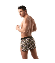 Men Skirts TOF PARIS Kilt Low - Waist Bathing Skirt Two Snaps Belt Camo Khaki 236