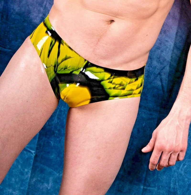 Mens Briefs TankTop Fetish Mens Rubber Suit Latex Suits Polymorphe Small 115