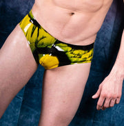 Mens Latex Briefs And TankTop Fetish Mens Rubber Suit Latex Suits Polymorphe YEL4