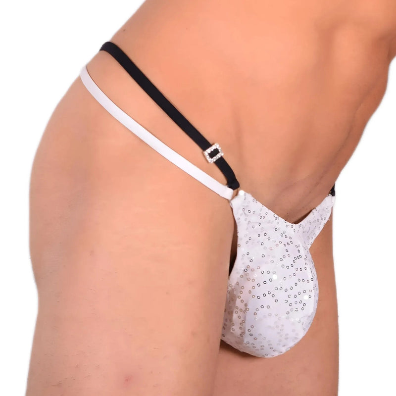 M/L SMU Sexy Party White Thong 33542 MX135