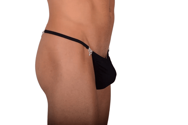 M/L SMU Thong Rhinestones Black 32''34'' Waist MX10 1005555