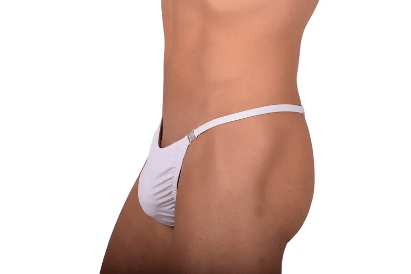 M/L SMU Thong Rhinestones White 32' 34' Waist MX10 1005655
