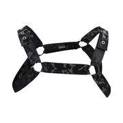 MOB DNGEON Classic Belt Harness O/S in Luxurious Faux Leather Black Camo DMBL13 55